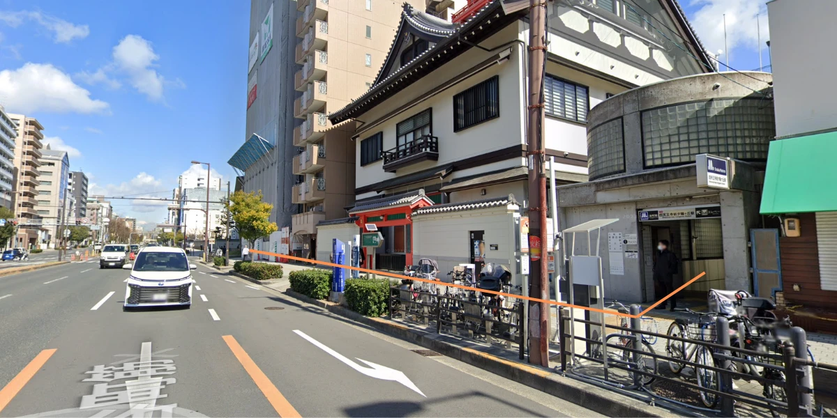 四天王寺前夕陽ヶ丘駅1番出口を上る